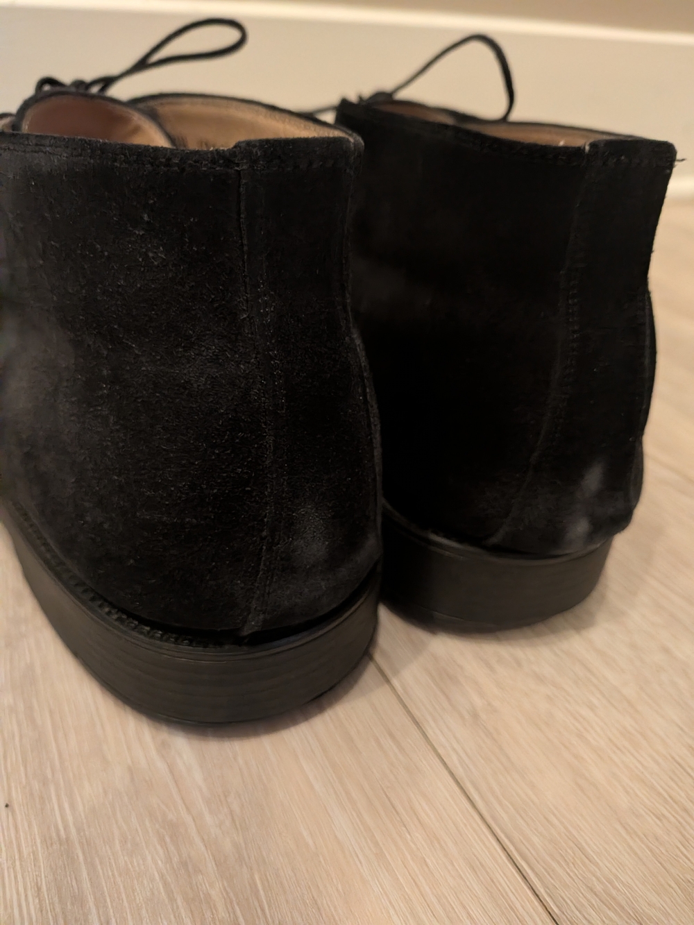 Salvatore Ferragamo Studio Black Suede Chukka Boots Size 10 D Italy GUC - Picture 3 of 6